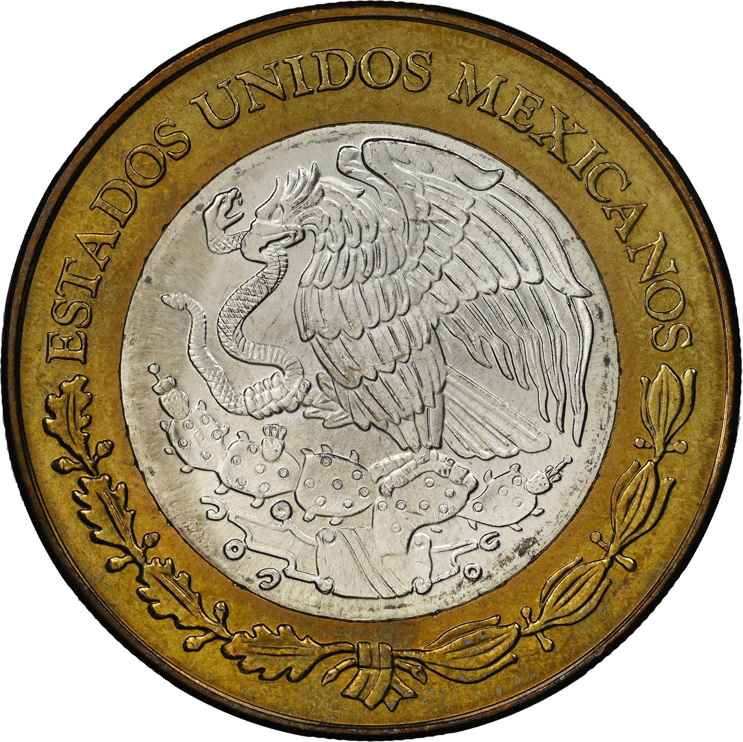 Amazon.com: 2004 Mo 100 Pesos Silver Bimetallic Coin. A